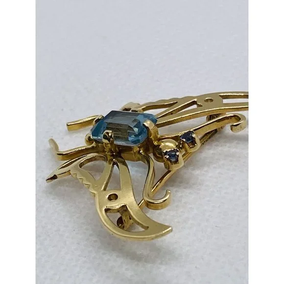 Tiffany & Co 14K 585 Yellow Gold Butterfly Brooch Vintage - Picture 13 of 14